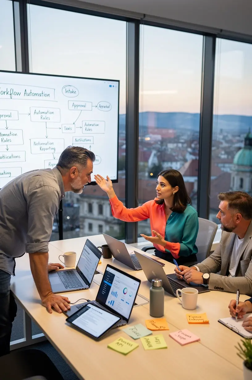 Diagramă detaliată a unui sistem de productivitate pentru optimizarea fluxului de lucru în birou